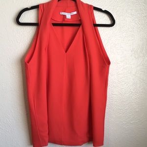 DVF Reagan Coral Blouse